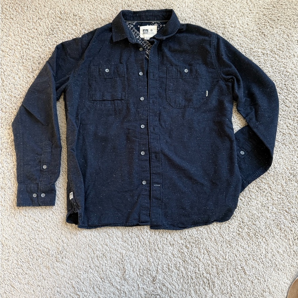 Reef Dark Blue Patterned Shirt